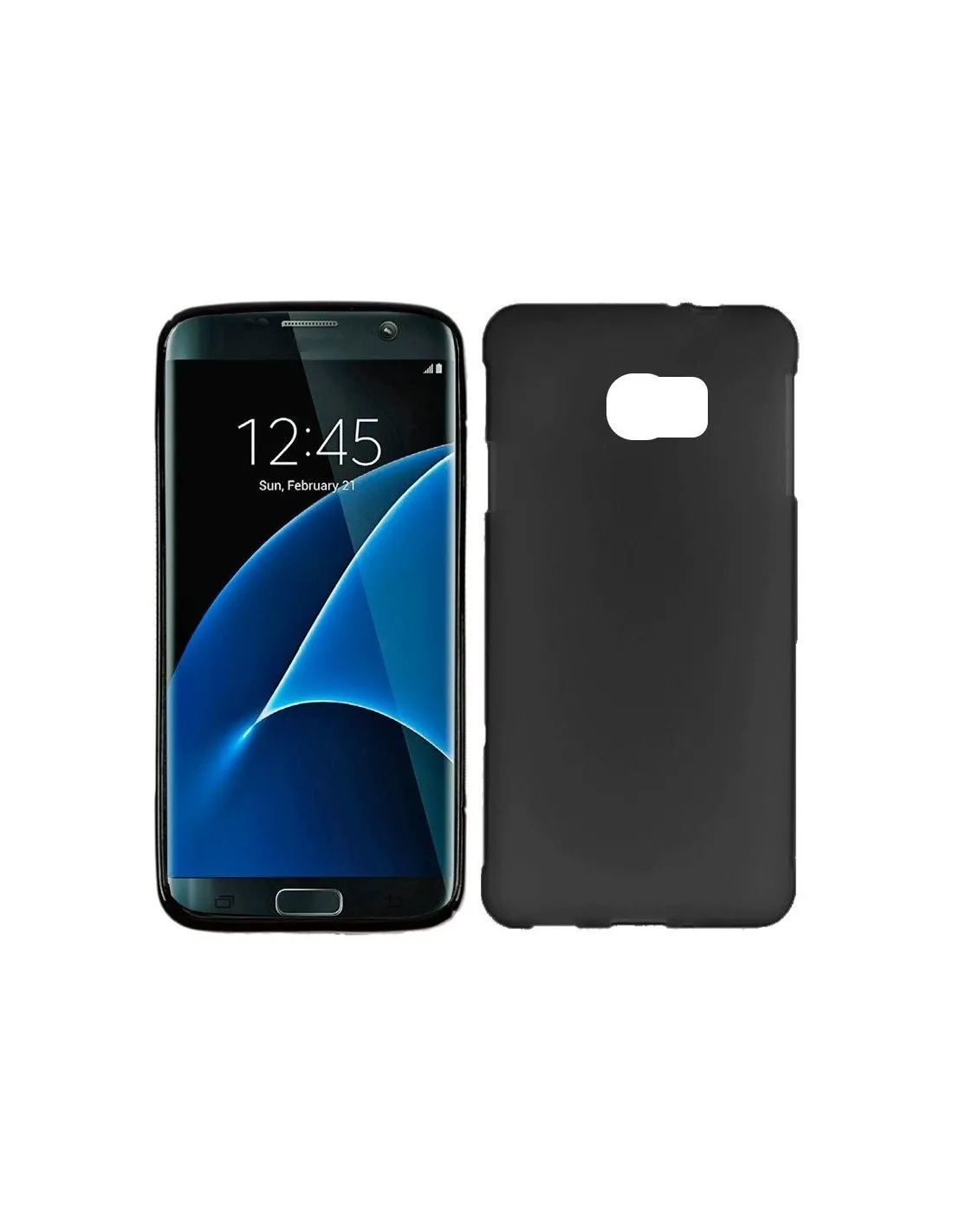 Чехол-подставка для Samsung Galaxy S7 силиконовый черный | Мобильные телефоны и