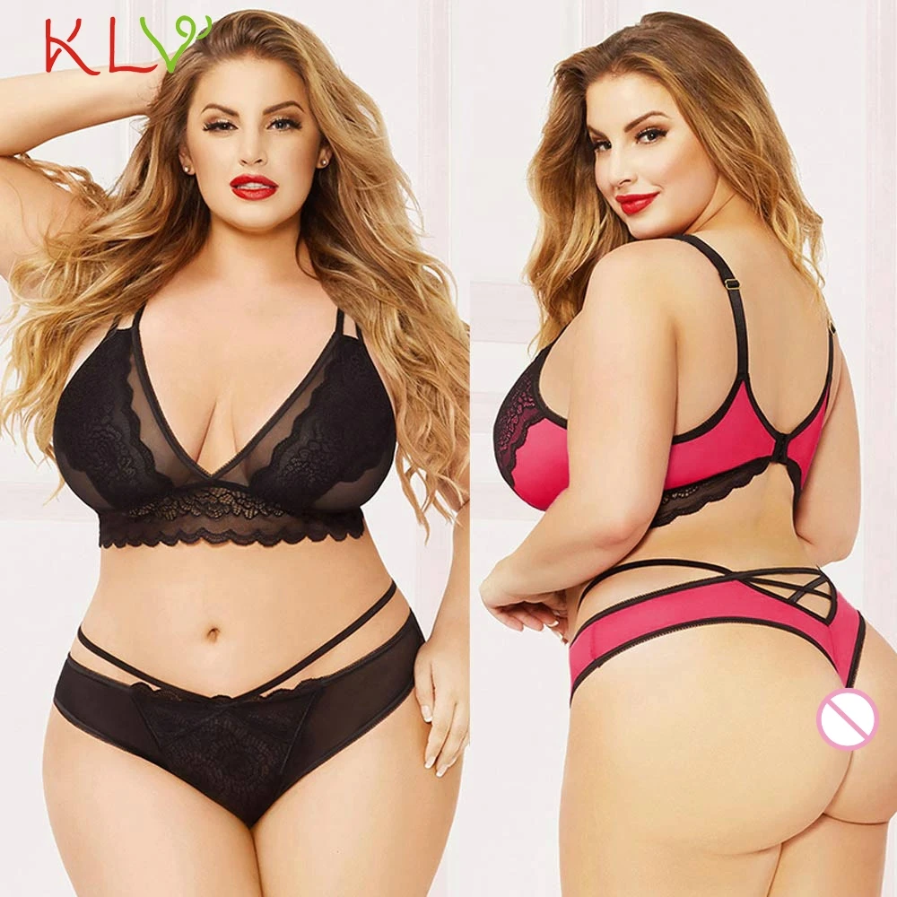 Женский бюстгальтер и трусики размера плюс 5XL сексуальное кружевное нижнее белье