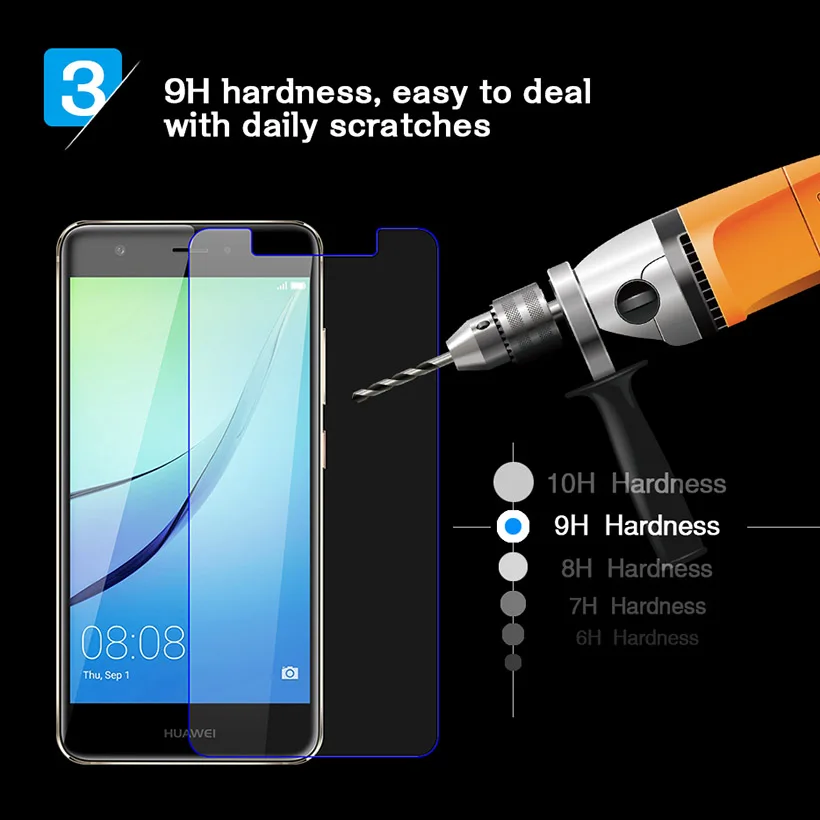 Закаленное стекло Derozan для Huawei Nova CAN-L11 CAN-L01 2S Y3 Y5 2017 Y6 II Pro Y7 Nexus6P протектор |