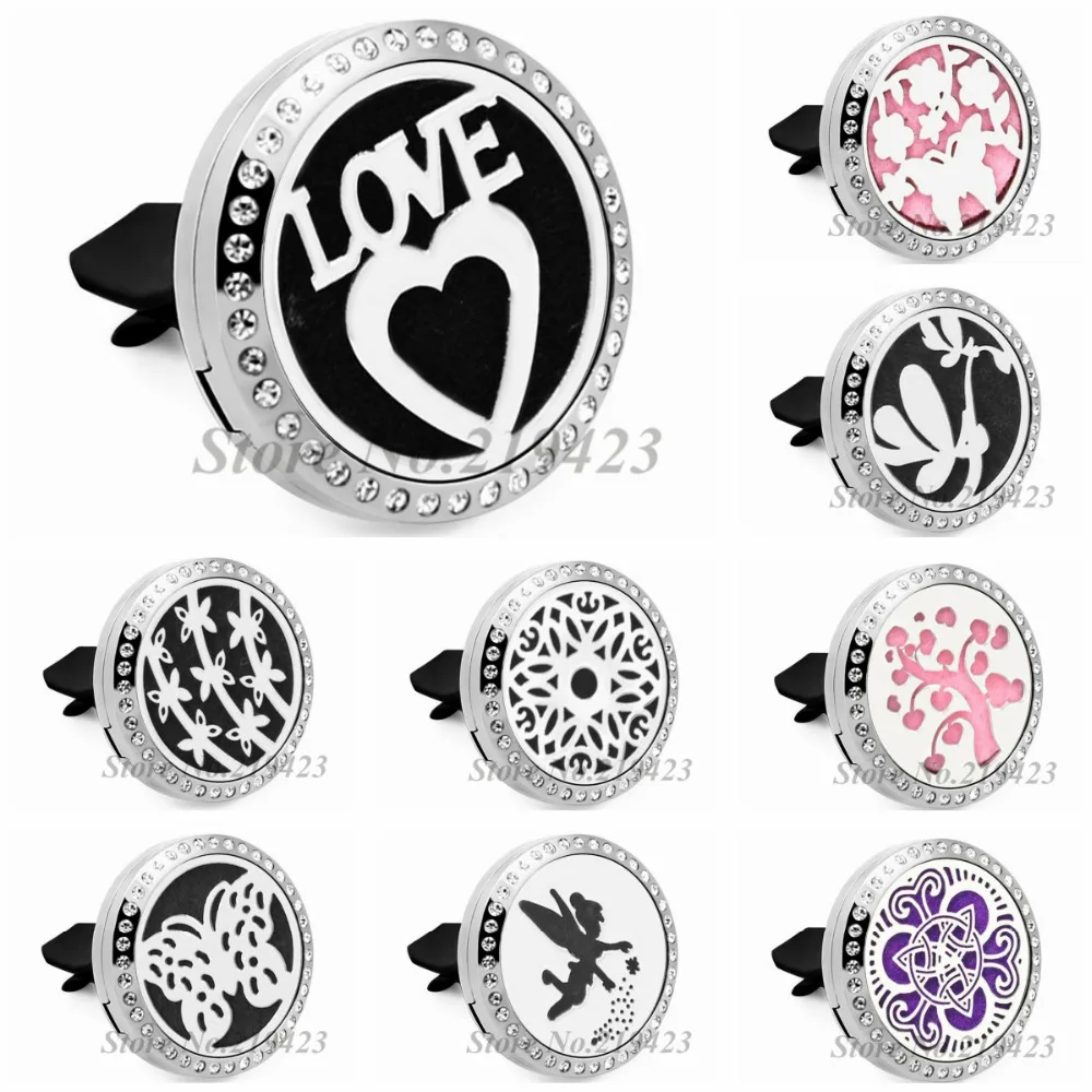 Ангел Любовь Сердце 30 мм нержавеющая сталь горный хрусталь Эфирное масло Арома