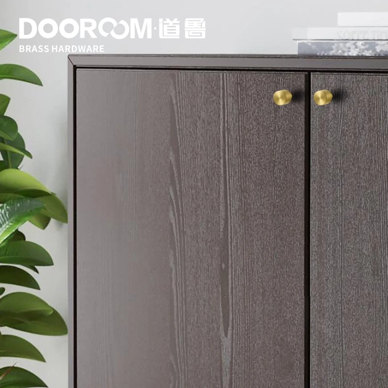 Dooroom латунная фурнитура ручки скандинавский шкаф комод для шкафов, ящиков обувной коробки тянет черный Золотой Бронзовый цилиндр ручки