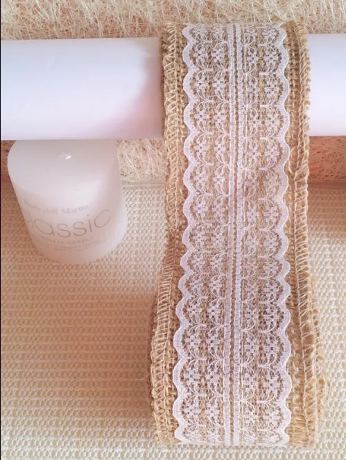 60 мм ширина Свадебные венки Декор Мешковина проволочная лента/джутовый