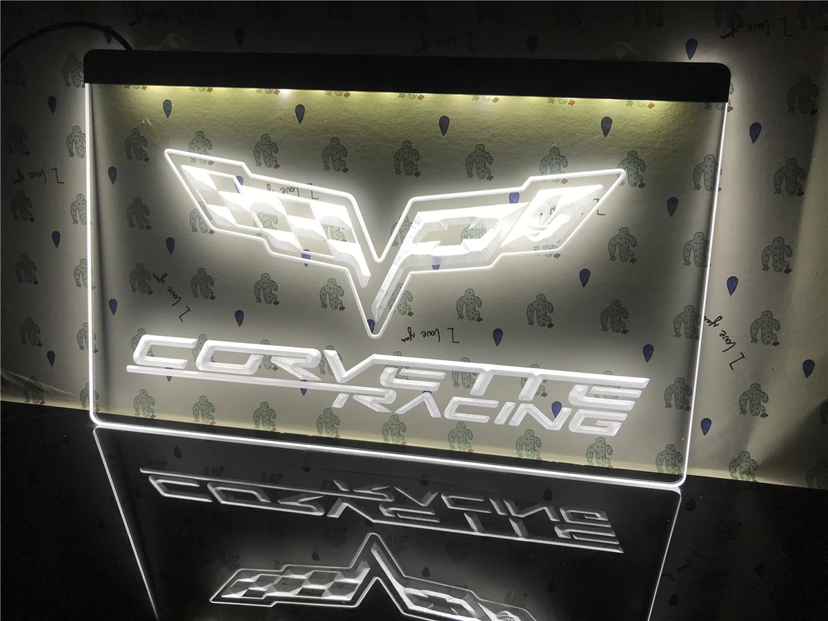 D095-Chevrolet corvette светодиодный световой знак