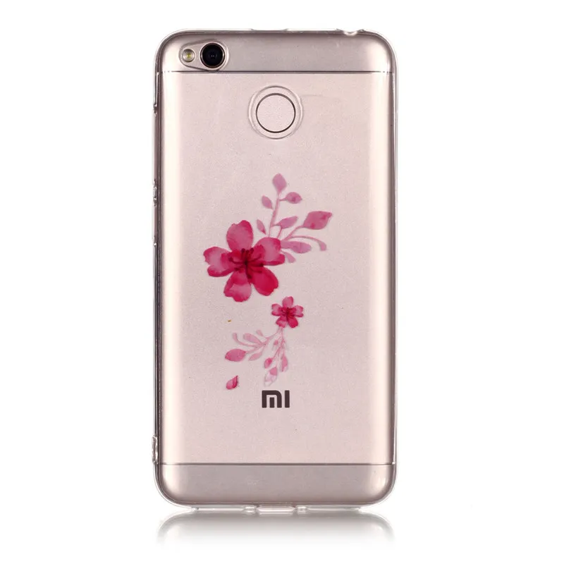 С цветочным рисунком розы мягкий прозрачный TPU чехол IMD для телефона Xiaomi Redmi 4x/Redmi 5A