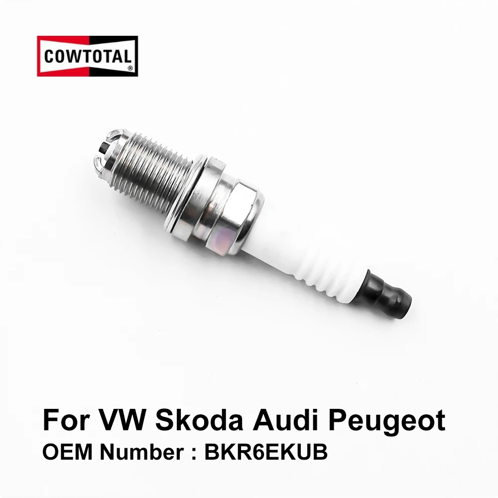 Свеча зажигания cowtote из никелевого сплава BKR6EKUB для BMW 3 серии VW Golf Passat Audi A4 A6 A8 Skoda