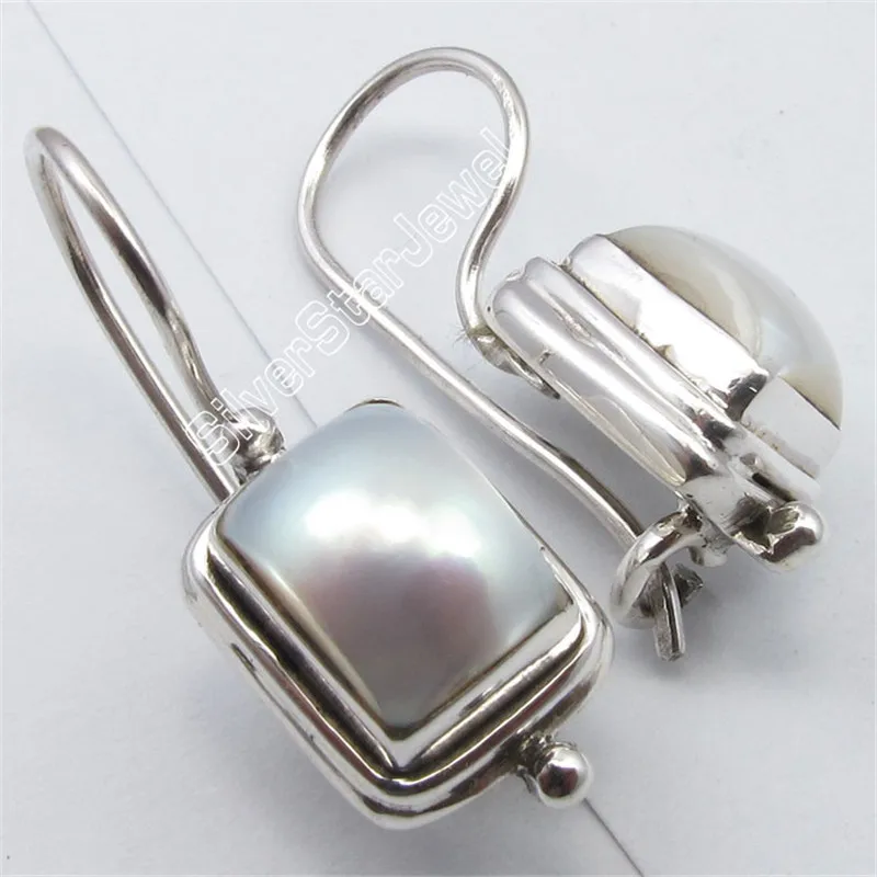 Стерлинговые серебряные аметисты Fix Wire красивые Deco серьги 2,6 см Бестселлер