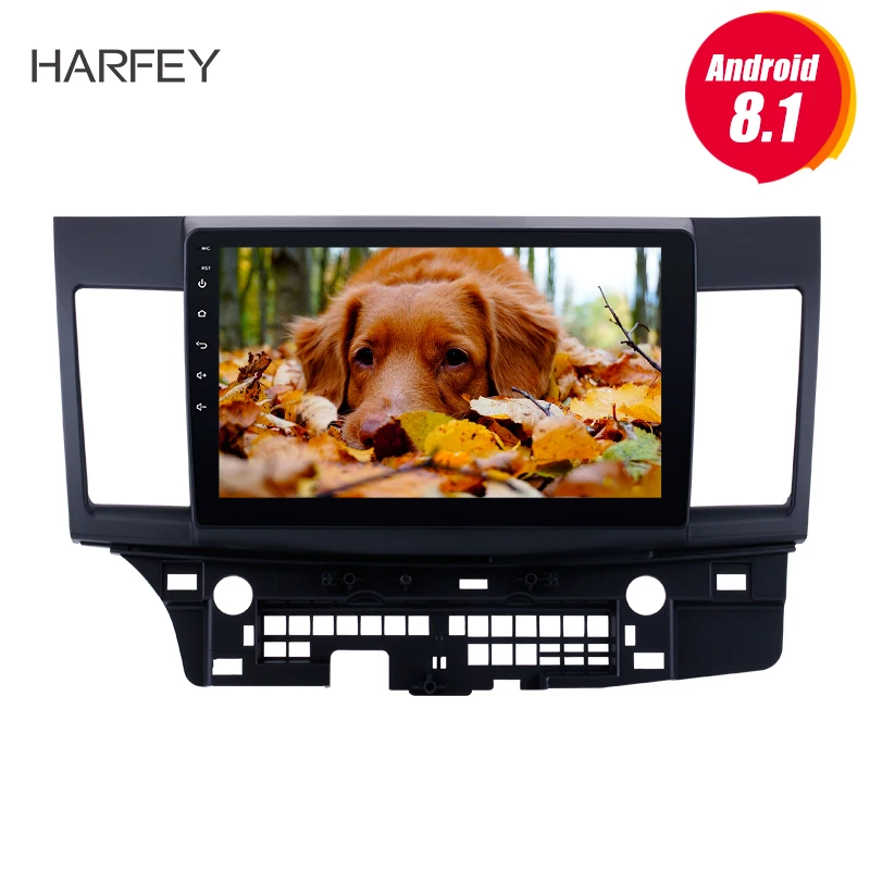 Автомобильный мультимедийный плеер Harfey Android 8 1 GPS стерео 10 дюйма для Mitsubishi Lancer ex 2008