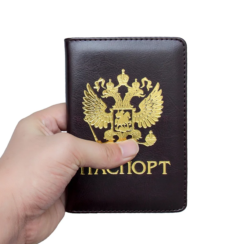Чехол для паспорта мужчин и женщин из искусственной кожи с эмблемой