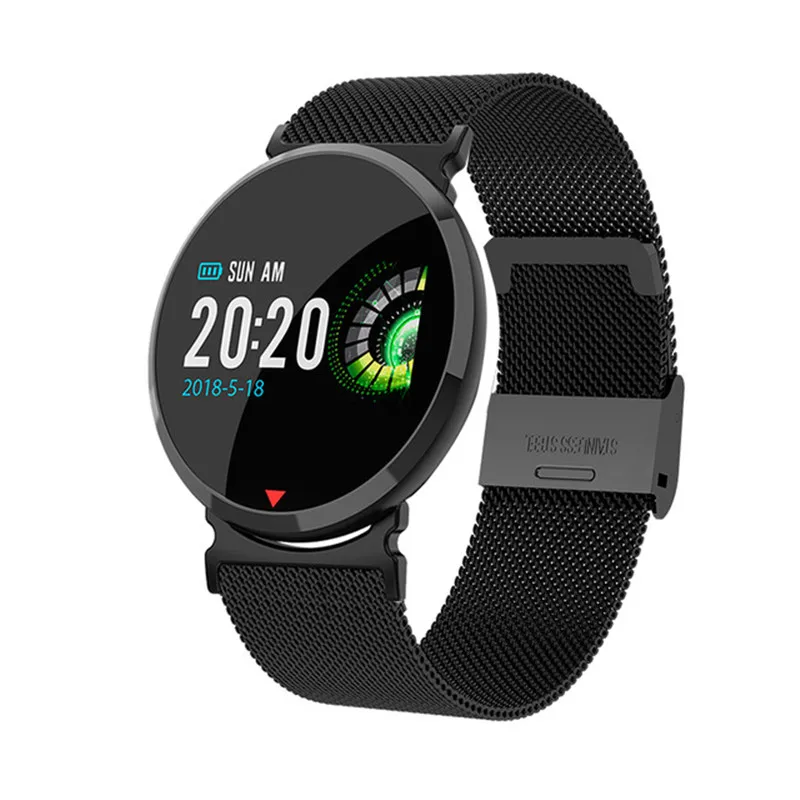 Steel Strap Black Смарт Часы Heart Rate крови Давление кислорода Sleep Monitor шагомер найти Телефонный звонок напоминание будильник Smartwatch - Цвет: Steel Strap Black
