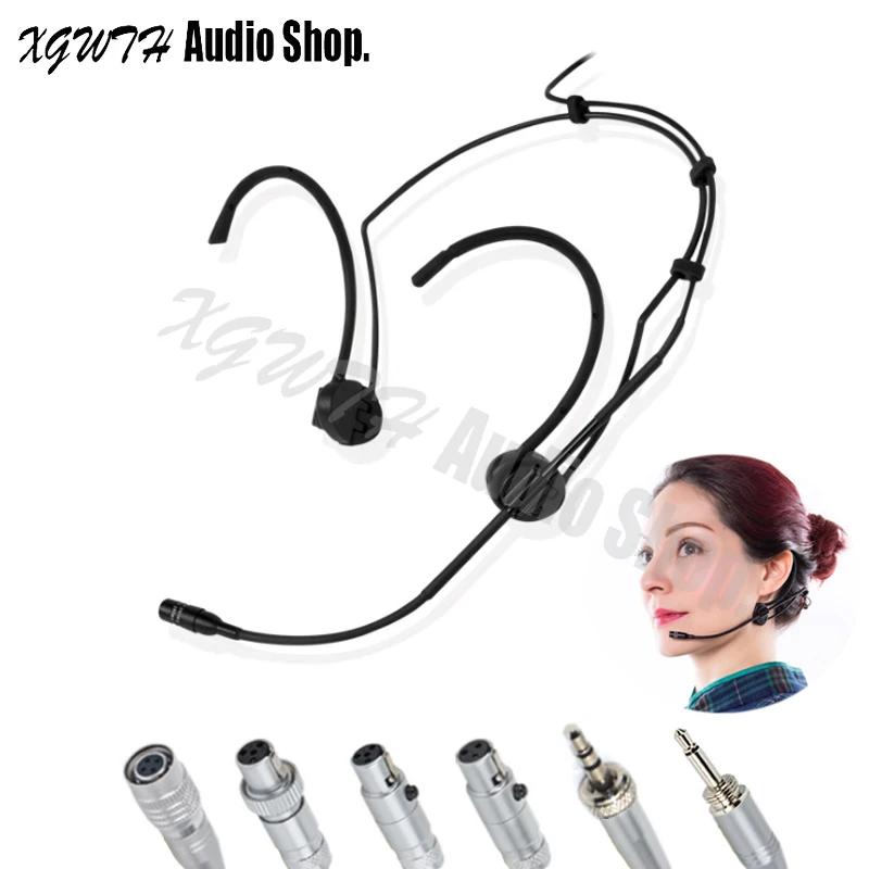 Складная гарнитура с двойной головкой головной микрофон для AKG Shure Audio Technica Sennheiser