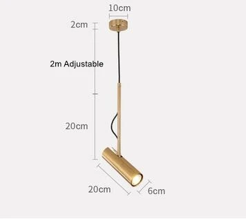Gold Flat rose LukLoy подвесной светильник для кухни, прикроватный подвесной светильник, регулируемый светодиодный точечный светодиодный светильник - Цвет корпуса: Gold Flat rose
