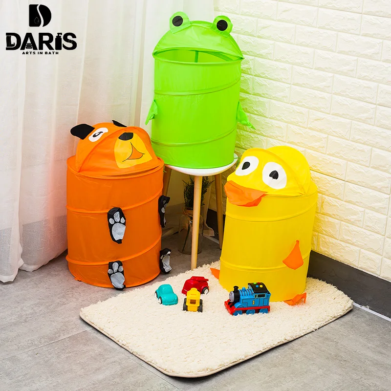 DARIS розничная продажа мультфильм складной хранения корзины для игрушек сетчатой