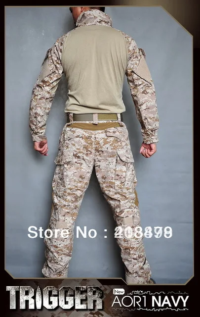 Allwin Тактическая Военная одежда bdu evy Seal AOR1 desert camoufl боевая рубашка + брюки/Военная