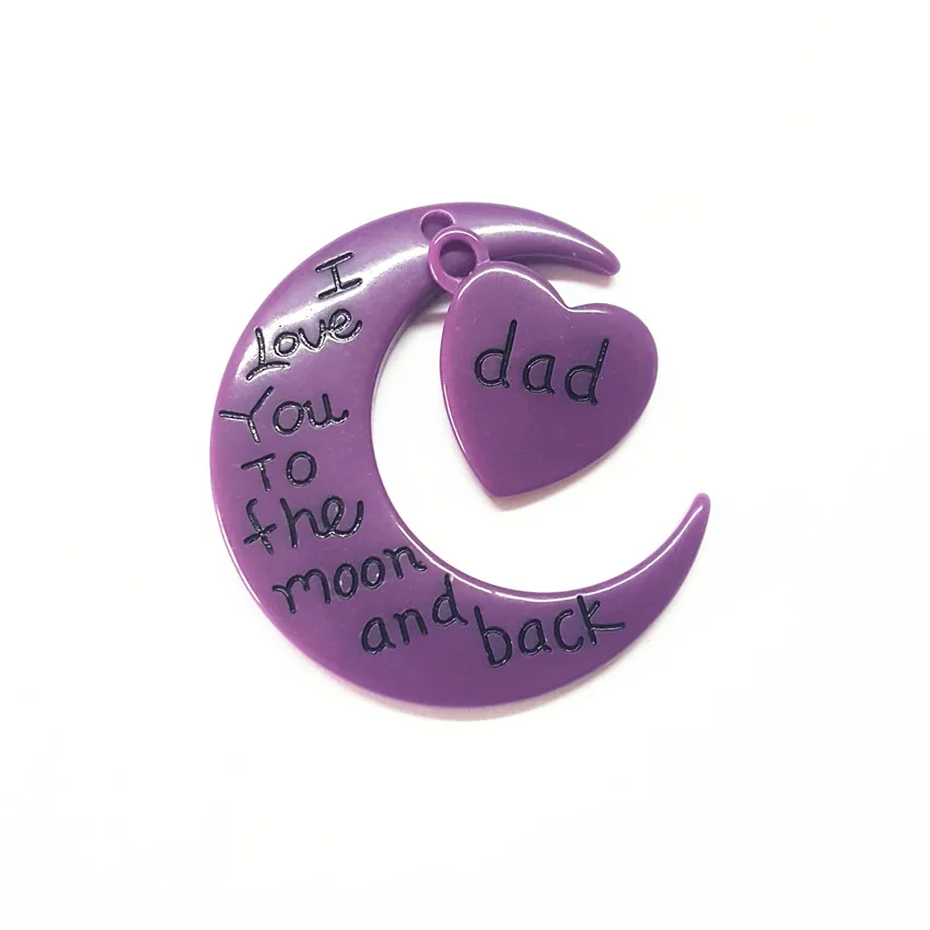 10 комплектов модное ожерелье с надписью I Love You To The Moon And Back кулоны из смолы сделай