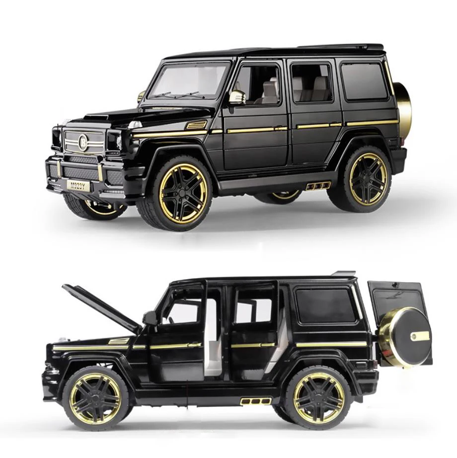 Горячая 1:24 Масштаб колеса литья под давлением автомобиль Benz brabus suv металлическая модель G65 с светильник и звук вытяните назад игрушки коллекция для подарков