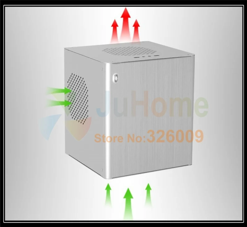 HTPC mini-ITX шасси, алюминий, USB3.0, 3,5 ''HDD, Поддержка питания подставки, мини Чехол HTPC, wifi COM PCI аудио порты, Realan D3