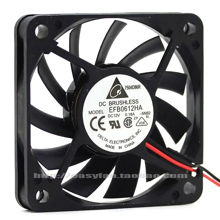 Совершенно новый ультратонкий охлаждающий вентилятор DELTA 6CM EFB0612HA 6010 12V 0.18A с