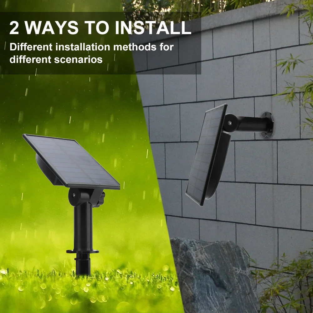 

BORUiT Solar Powered Spotlight RGB Color Change LED Night Lamp for Garden Outdoor Garden Lighting
