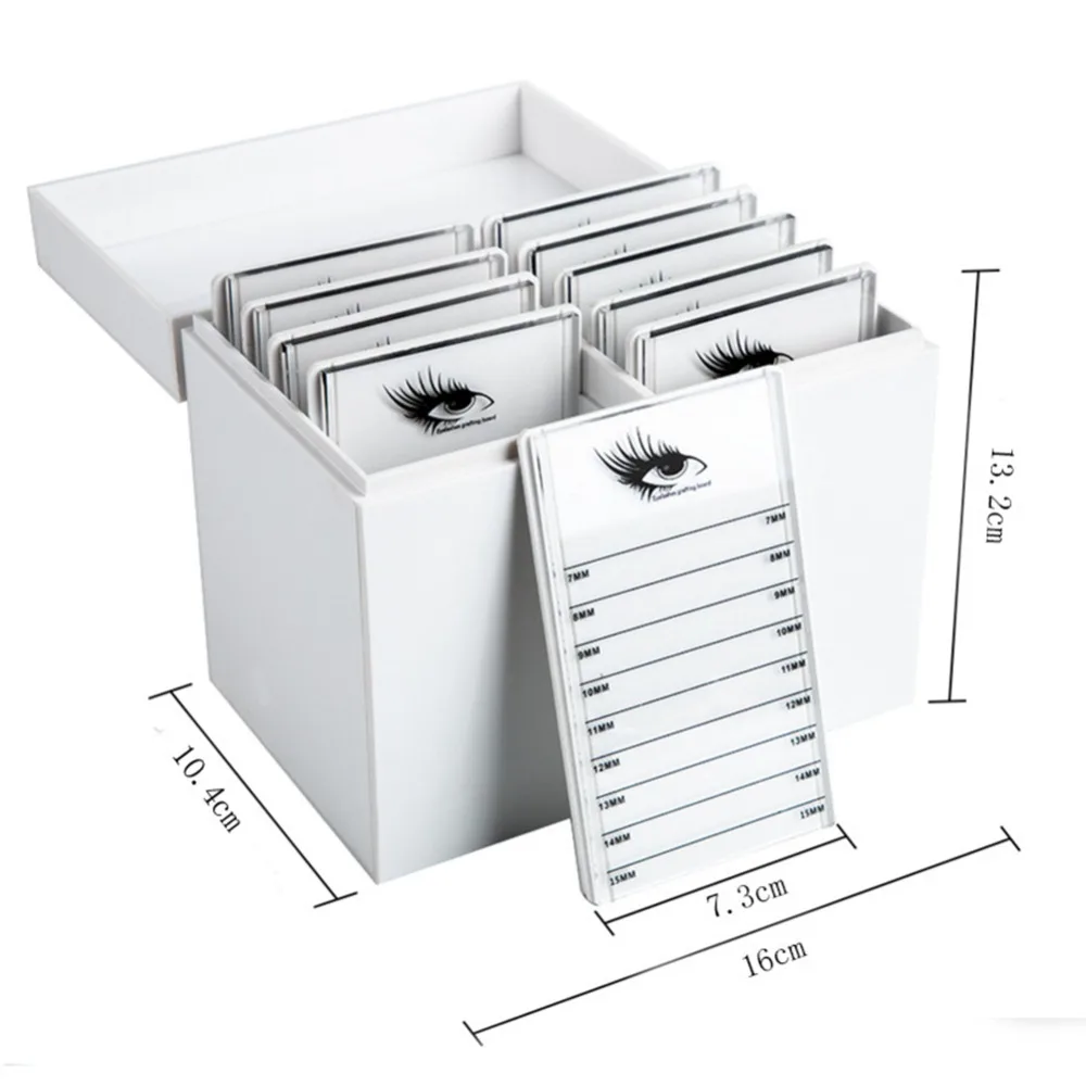 Контейнер для хранения ресниц 10 уровней органайзера макияжа демонстрационная