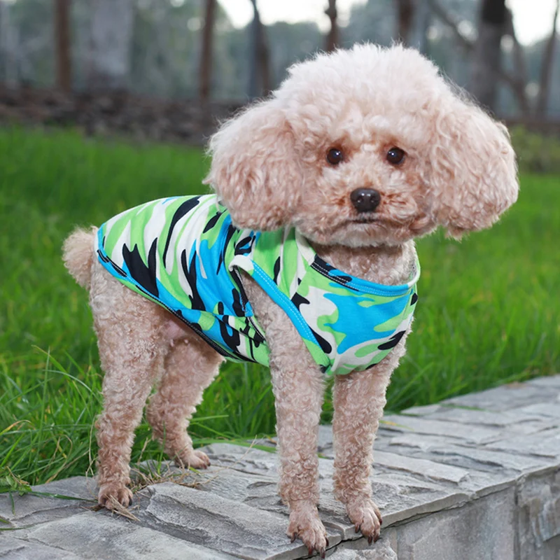Dog T-shirt Soft Puppy Dogs Clothes Cute Pet Dog Clothes Cartoon Pet Clothing Summer Shirt Casual Vests For Small Pets 25