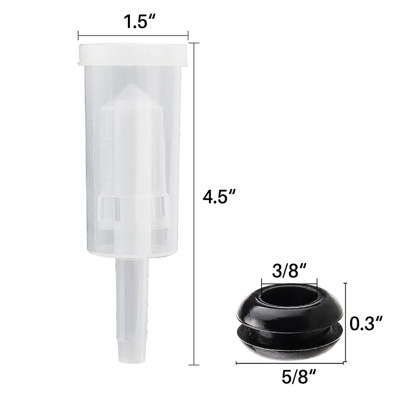 2 Piece Airlock с силиконовая прокладка PP пластик BPA Free Airlocks набор для ферментации банки