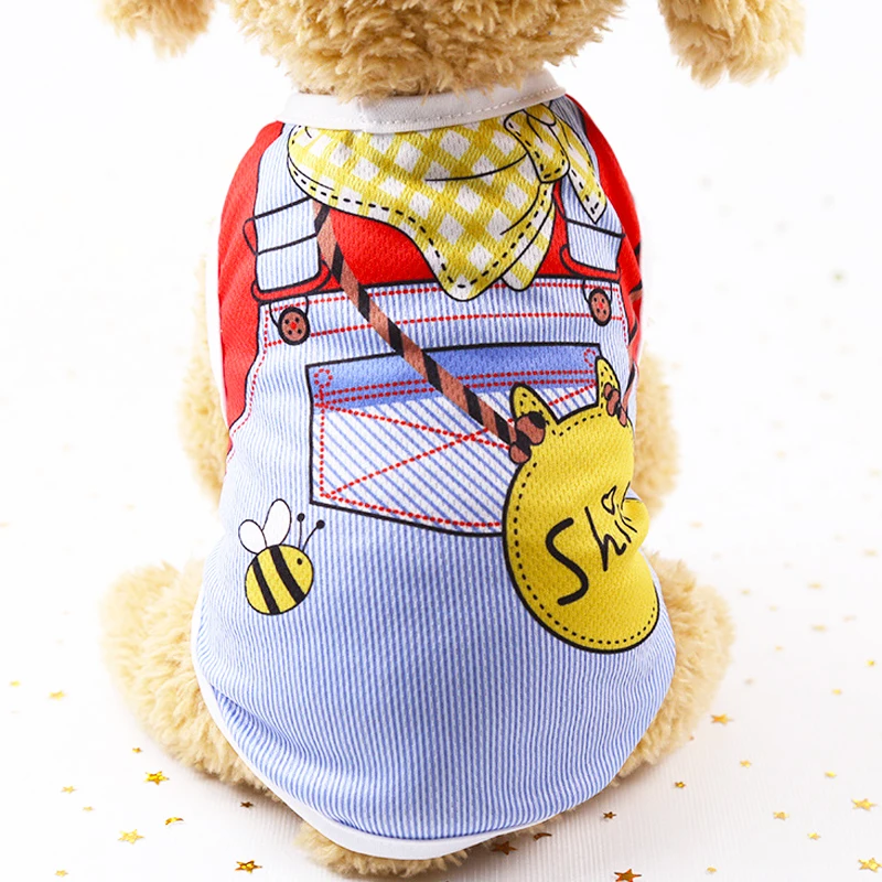 Костюм для собак, летняя рубашка, жилет, 8 стилей, маленькая, средняя, милая Одежда для кошек, одежда для чихуахуа, йоркширского терьера, XS-XXL