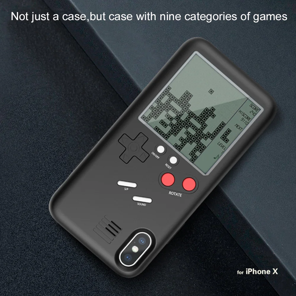 Чехол для игры Тетрис чехлы телефонов iPhone X TPU силиконовый защитный чехол Ретро