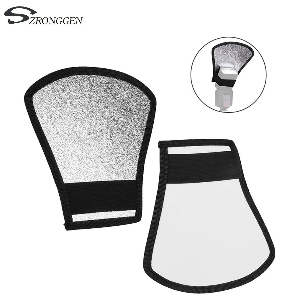 Софтбокс с двусторонней вспышкой серебристо-белый отражатель для камеры Nikon Canon