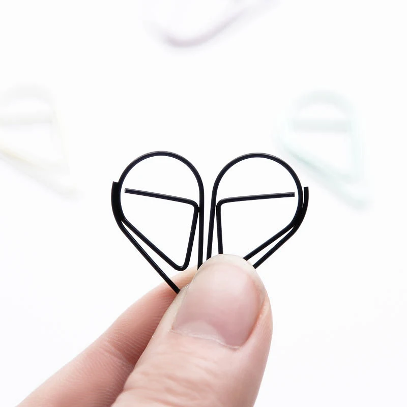 3 Box 30pcs 2.5*1.5cm Water Drop Metal Paper Clips Bookmark File Notes Classified Student Stationery School Office Supply | Канцтовары