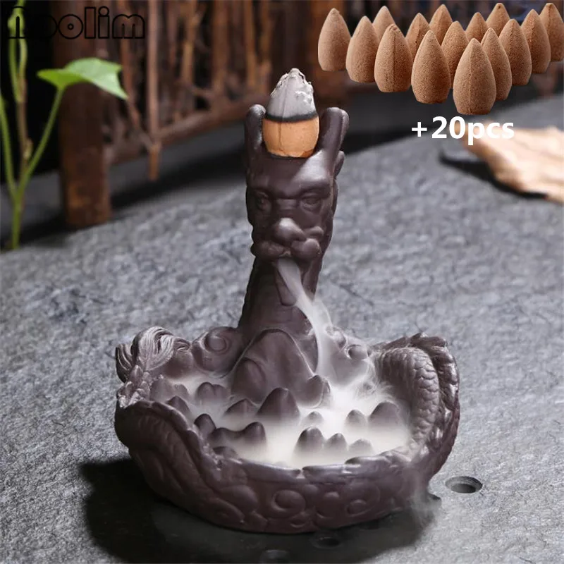 Керамическая горелка с дымом дракона для благовоний кадильница ароматерапии