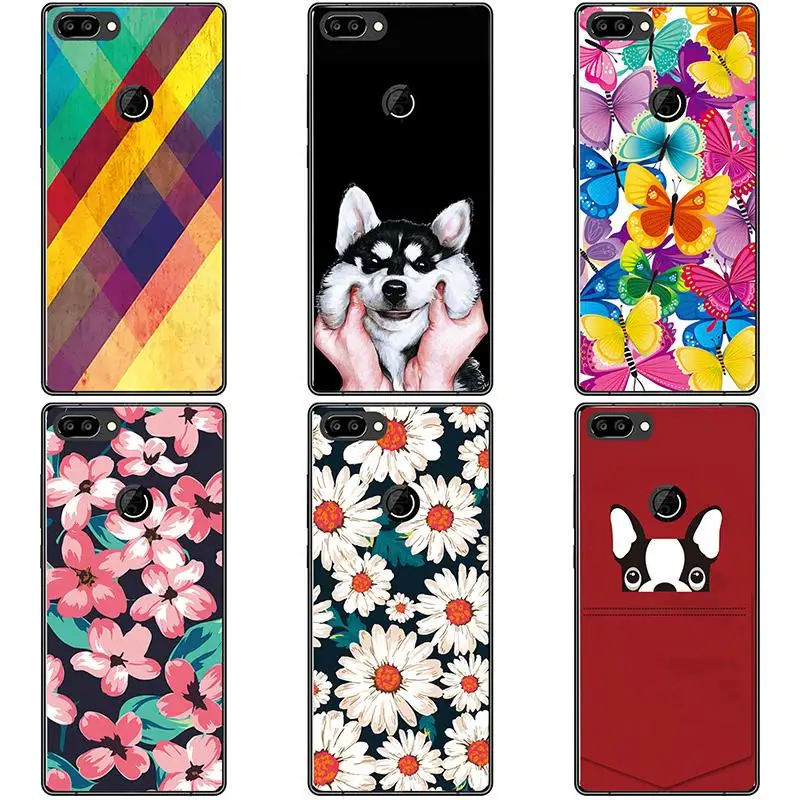 Мягкий силиконовый чехол для телефона Oukitel Mix 2 с цветным принтом мягкий из ТПУ