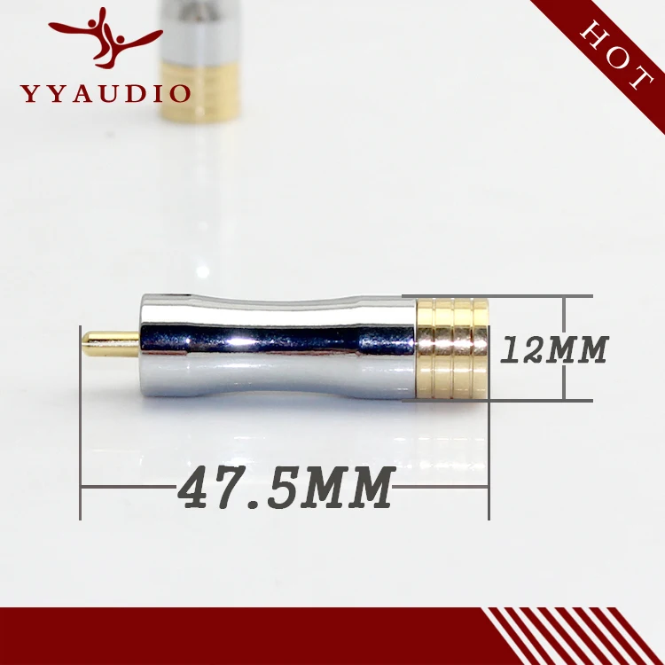YYAUDIO 8 мм запираемый штекер кабельный разъем RCA мужской адаптер 4 шт
