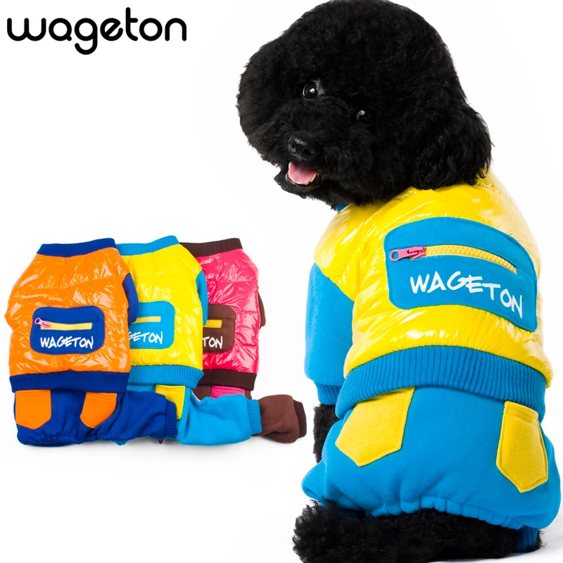 Горячая Мода Одежда для собак WAGETON комбинезон оптом и в розницу домашнее животное щенок кошка теплое пальто одежда