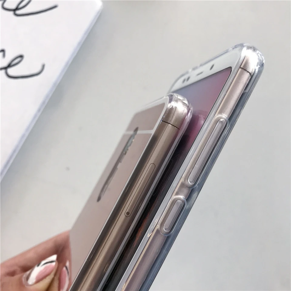 Mirror Phone Cases For XiaoMi RedMi 5 Plus 4A 5A 6A 4X Note 3 4 6 Pro 7 S2 Mi 5X A1 6X A2 Lite F1 Cover Soft TPU Silicone Case |