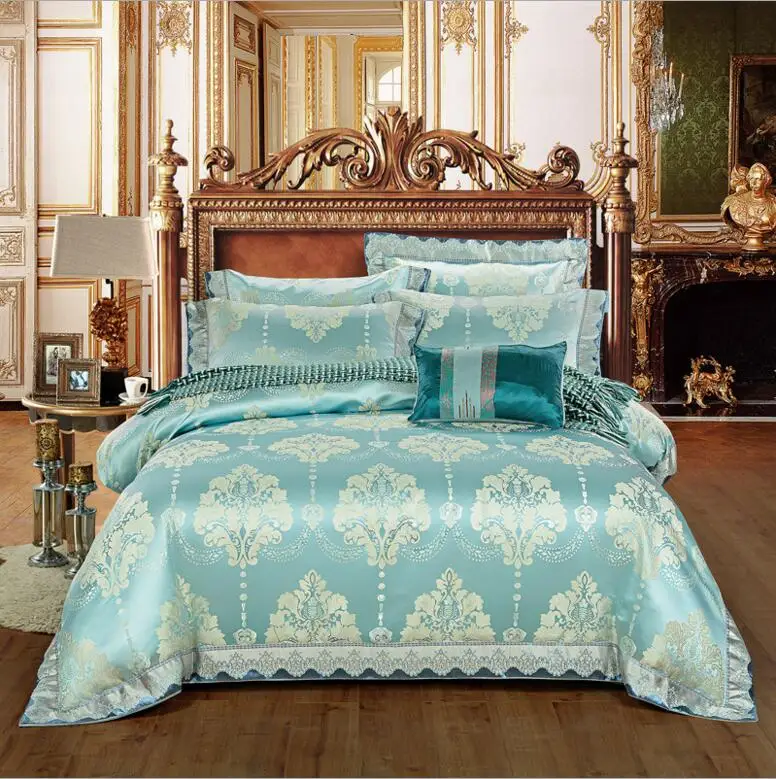 Вышитый пододеяльник набор постельного белья King queen size Восточный жаккард