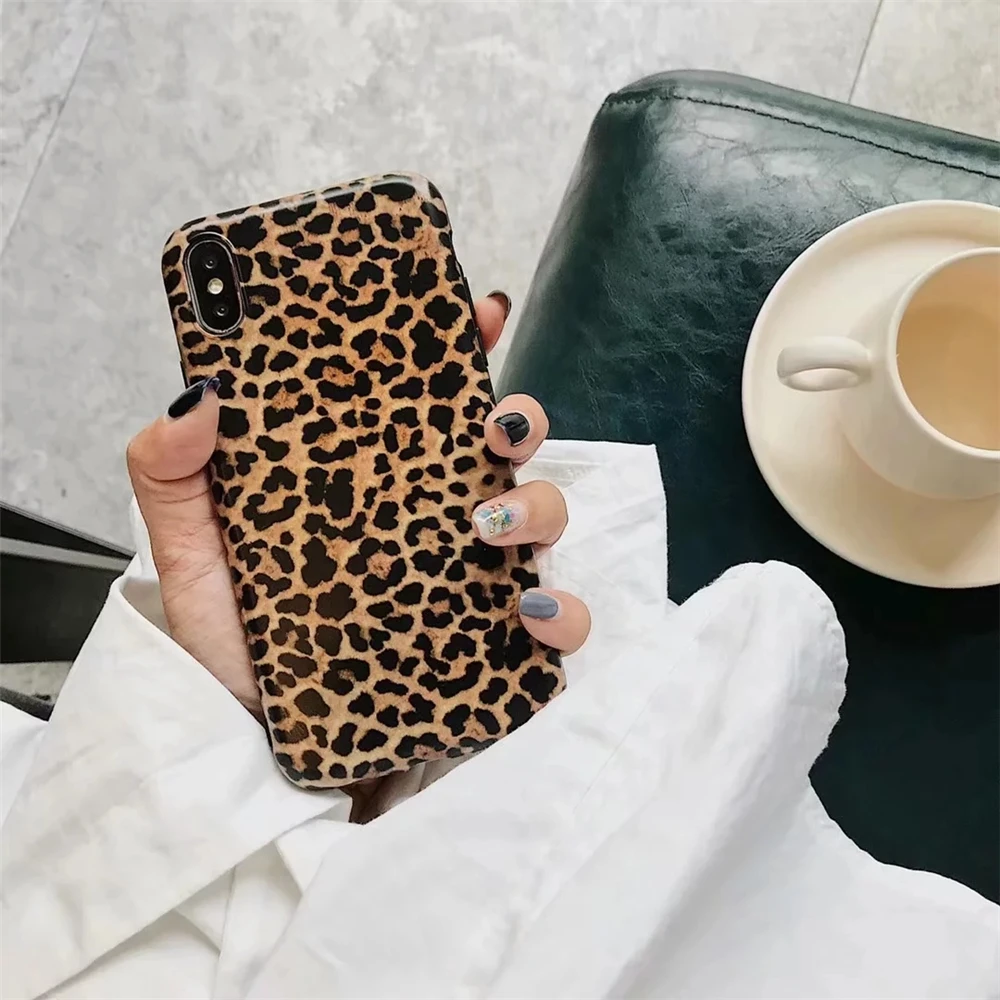 Ретро Тигр Леопардовый пантера кремнезема мягкие imd чехол для телефона iPhone XS XR Max X