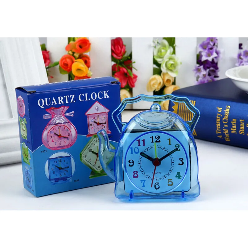 Будильник электронные настольные часы имитация кристалла чайник образный