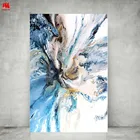 WANGART, Большой абстрактный постер с красочным океаном, холст художественный пейзаж, картина маслом, настенные картины для гостиной, современные без рамки