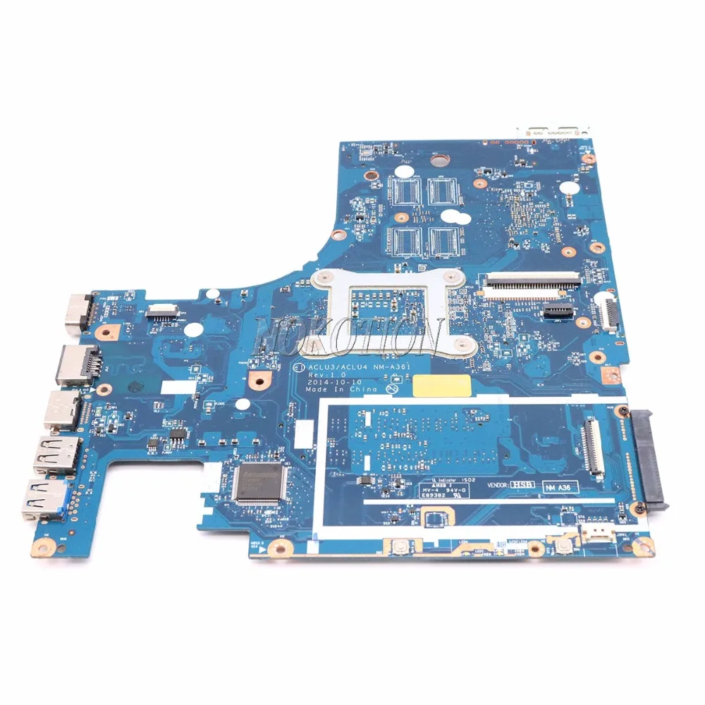NOKOTION ACLU3 ACLU4 NM-A361 для lenovo Ideapad G50-80 материнская плата ноутбука R5 M330 DDR3L SR1EK I3-4005U |