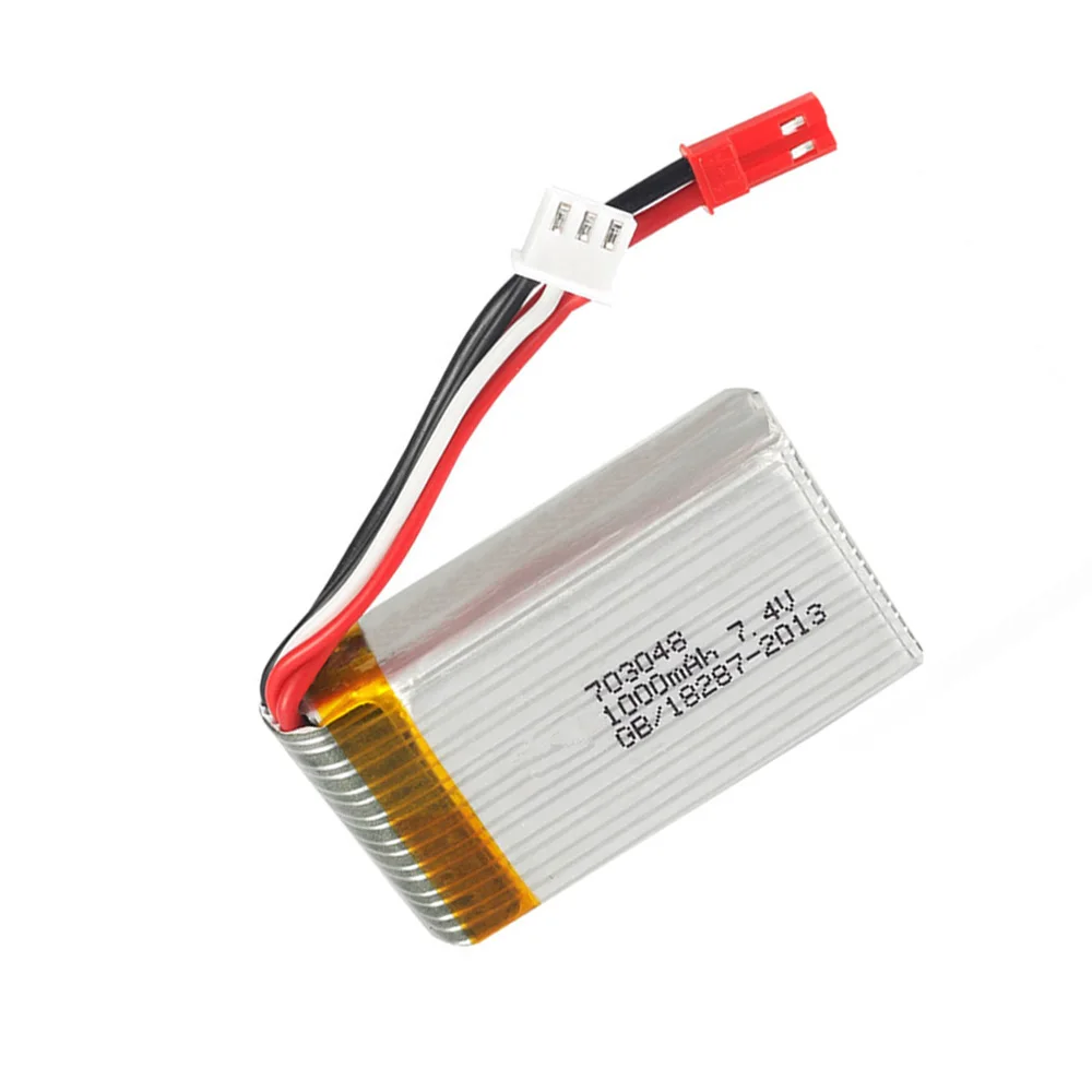 Аккумулятор Lipo для игрушек MJXRC X600 2S 7 4 В 1000 мАч 703048 с разъемом JST/SM/T/EL-2P/SMALL TAMIYA |