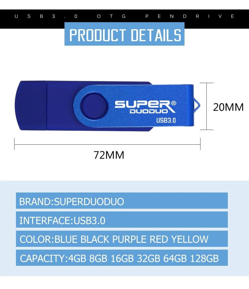 Crazy hot USB 3,0 OTG USB флеш-накопитель 64 Гб 128 ГБ Цветной флеш-накопитель 16 ГБ 32 ГБ флеш-накопитель USB флеш-накопитель высокоскоростной диск памяти