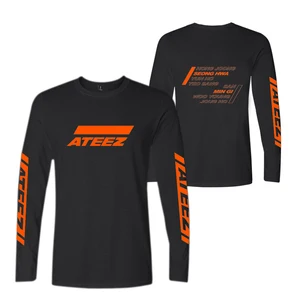 Новые альбомные рубашки Kpop ATEEZ, уличная одежда, свободная футболка, футболка, топы с коротким рукавом, футболка Wooyoung Jongho Mingi Kpop, одежда