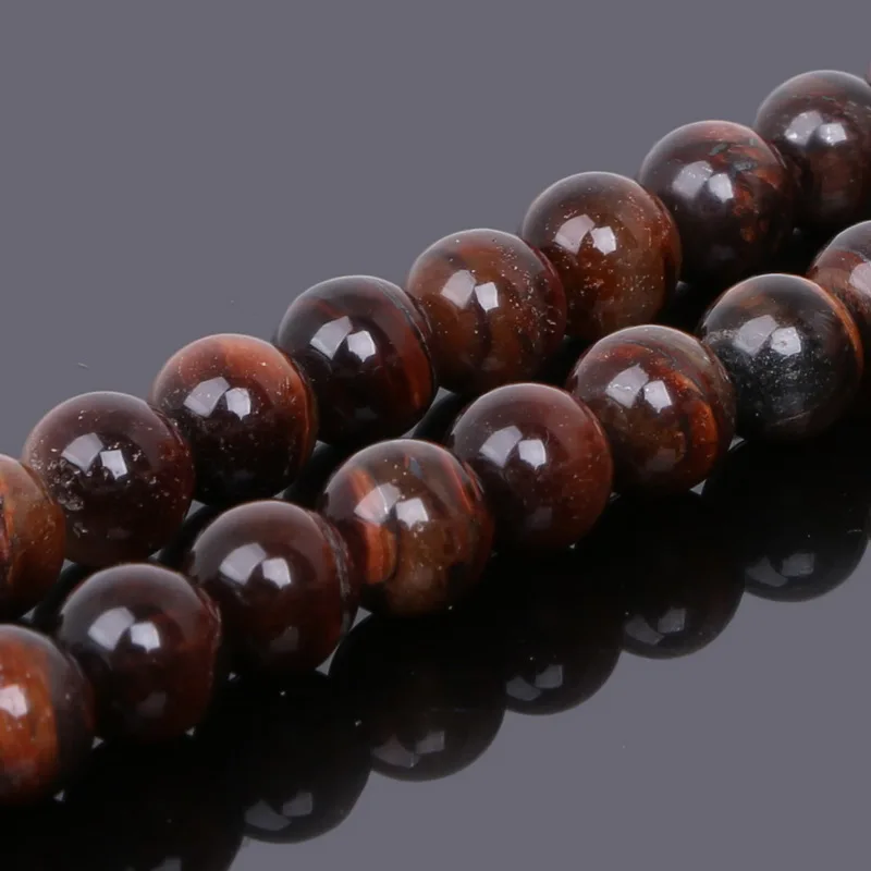 Круглые полудрагоценные бусины NiceBeads 8 мм 10 12 тигровый глаз | Украшения и
