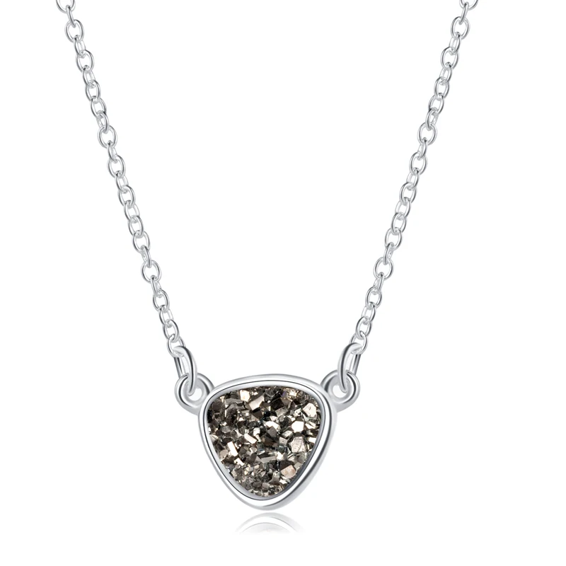Изысканный дизайн маленький в ловушке Drusy короткая Мода Любовь ожерелье подарок