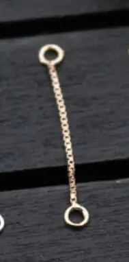 rose gold 2 шт./лот, 925 пробы, серебряные серьги, проволочные соединители, цепи, длина 25 мм, висячие серьги, удлинительные цепочки, сделай сам, хорошее ювелирное изделие - Цвет: rose gold