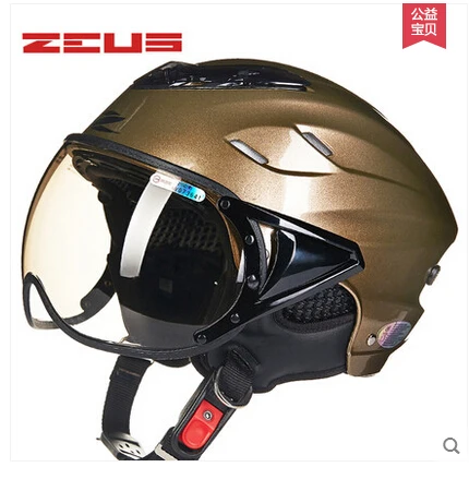 Трещины dermatoglyph ZEUS 125B ABS Половина лица мотоциклетный шлем Летний Электрический