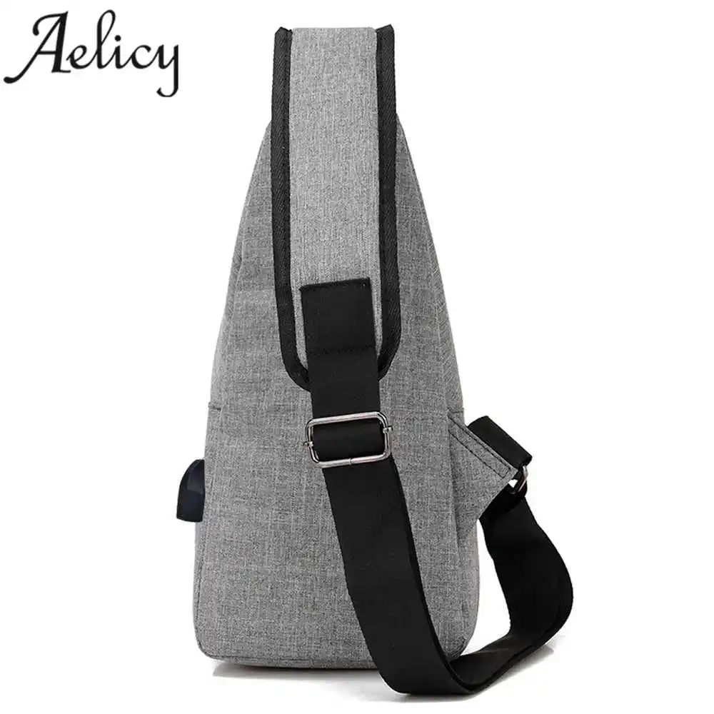 Aelicy рюкзак с защитой от кражи унисекс USB повседневный из парусины через плечо