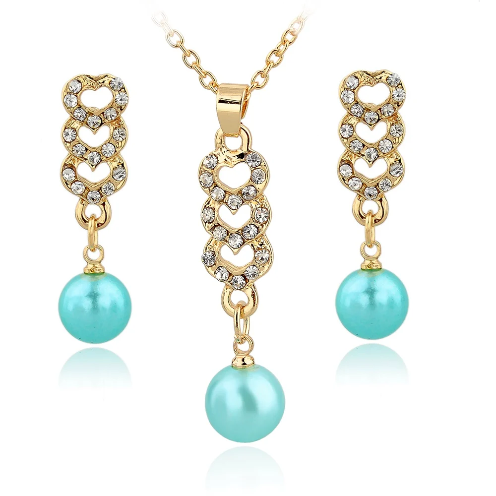 Szelam австрийский кристалл комплект ювелирных изделий ожерелье и набор серег