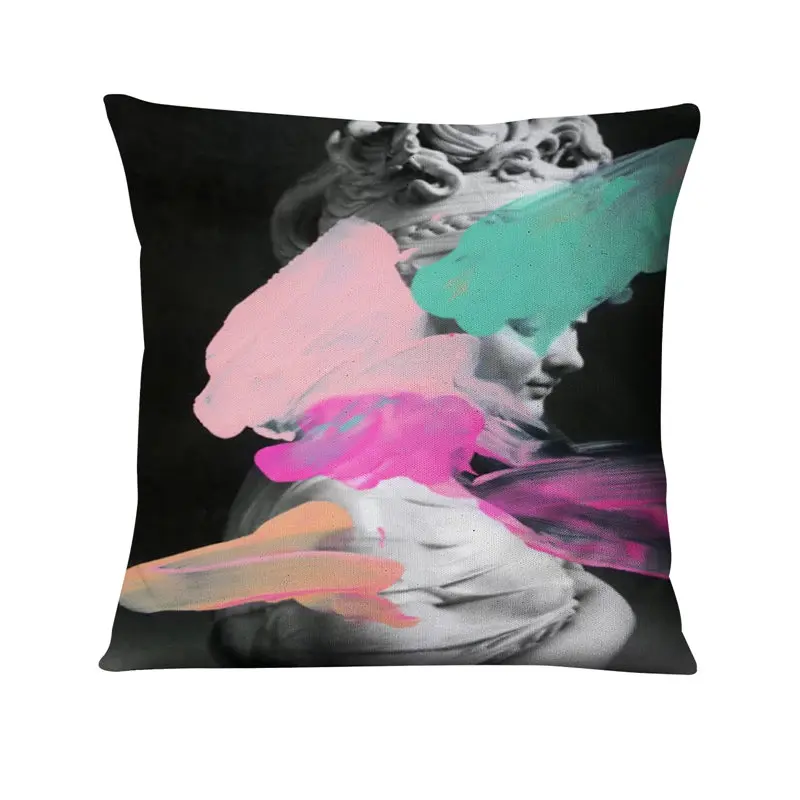 Подушка для дивана с абстрактной масляной краской Декоративные Чехлы подушек 45*45