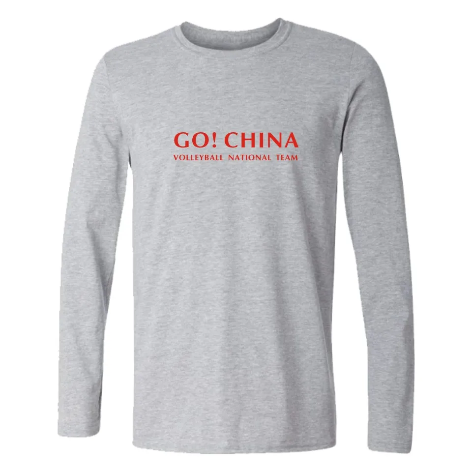 Go China Футболка с принтом славная сборная одежда футболки длинными рукавами для